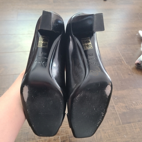 Vintage Dior Leather Buckle Embellished square toe pumps - authentic - Picture 7 of 10